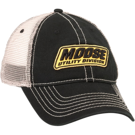 Moose Mud Division Snapback Hat Black/White