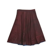 Mogul Womens Long Skirt Small Floral Printed Cotton Maxi Skirt