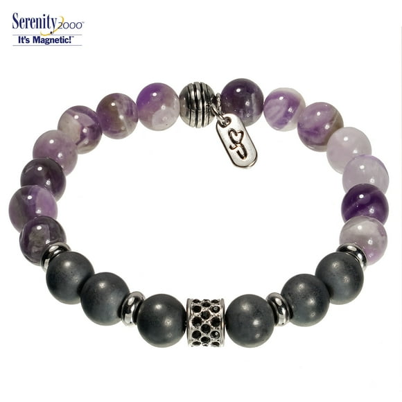 Serenity2000 Magnetic Frosted Hematite - Amethyst - NEW