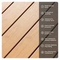 thumbnail image 5 of Crestlive Products 118" Outdoor Dining Table for 8-12, Aluminum Sturdy Frame with Umbrella Hole, Teak Wood-Grain Top, 5 of 7