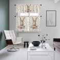 thumbnail image 4 of Bunny Easter Kitchen Curtains Sets for Windows 24 Inch Length, Spring Floral Pastoral Rabbits Rustic Rod Pocket Window Treatments Tier Curtains and Valances Set for Bedroom/Bathroom, 4 of 8