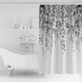 thumbnail image 2 of Shower Curtains Sets for Bathroom Decor Watercolor Gray Eucalyptus LeavesWaterproof Bathroom Curtain with Hooks,Pastoral Botanical Leaf on Whitefor Bathroom Decor,72x72IN, 2 of 7