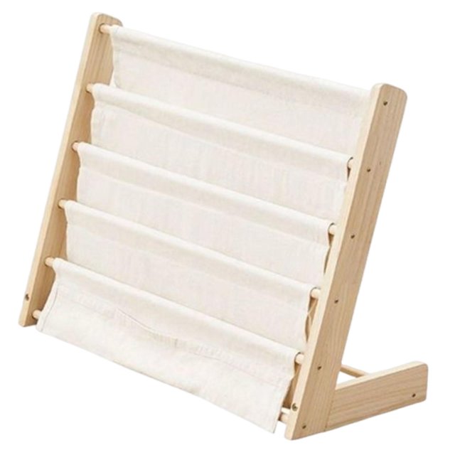 Tnarru Kids Bookshelf Organizer Picture Book with Sleeves Multi Functional Toddler Book Rack Bookcase for Nursery Kindergarten Length 75 cm