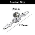 thumbnail image 2 of Rawiri Drawer vanity handle Pull handle - crystal glass with diamond trim handle with plate, 2 of 5