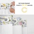 thumbnail image 2 of Easter Eggs No Hooks Shower Curtain with Snap-in Liner Spring Colorful Eggs Floral Leaf White Wood Grain Shower Curtains for Bathroom, Waterproof, Easy Install, Washable 54"x78", 2 of 9