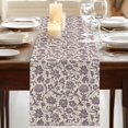 thumbnail image 3 of Table Runners 72 Inches Long Dress Scarves, Purple Floral Farmhouse Kitchen Table Runner, Coffee Tablerunners, Spring Plants Flowers Vintage Rustic 14x72 Inch, 3 of 9