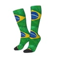 thumbnail image 2 of Knee High Socks for Women Brazil Flag Long Tube Sock Uniform Socks, 2 of 7