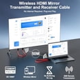thumbnail image 2 of Wireless HDMI Transmitter and Receiver,Full HD 1080P HDMI Extender,Transmission Range up to 165 Feet,Support 2.4/5GHz Wireless Mirror Screen for Streaming Video/Audio/PC to HDTV/Projector, 2 of 7