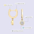 thumbnail image 2 of Diamond Dangle Earring | 3 Carat IGI Certified Round Shape Lab Grown Diamond Dangle | 14K in Yellow Gold | Zuri Bezel Lab Diamond Earrings | Bezel Setting | FG-VS1-VS2 Quality | Friendly Diamonds, 2 of 6