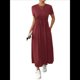 thumbnail image 2 of Vestido Informal de Corta para Mujer, con Bolsillos, Color Vino Tinto, Talla S, 2 of 8