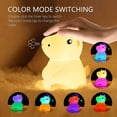 thumbnail image 2 of Bonita luz nocturna para niños, luz LED de silicona con forma de vaca que cambia de 7 colores, lámpara de guardería con temporizador, lámpara decorativa para habitación de vaca para bebés, niños y niñ, 2 of 5