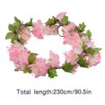 thumbnail image 2 of Guirnalda de flores artificiales de 18 cabezas, simulación de flores de ratán, banquete de boda, colgante de ratán falso, rosa oscuro Advancent HA7513-01B, 2 of 6