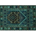 thumbnail image 1 of Ahgly Company Indoor Rectangle Persian Turquoise Blue Traditional Area Rugs, 3' x 5', 1 of 4