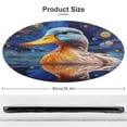 thumbnail image 2 of Q-version Funny Little Yellow Duck Soft Bedroom Round Area Rug, Washable Cute Nursery Circle Throw Mat, Non-Slip Contemporary Small Low Pile Floor Carpet for Dorm Bedside, 2 of 7