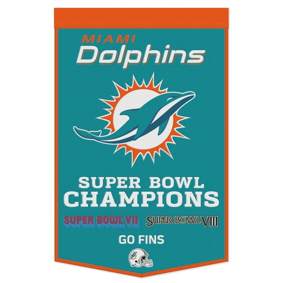 WinCraft Miami Dolphins 24" x 38" Championship Banner
