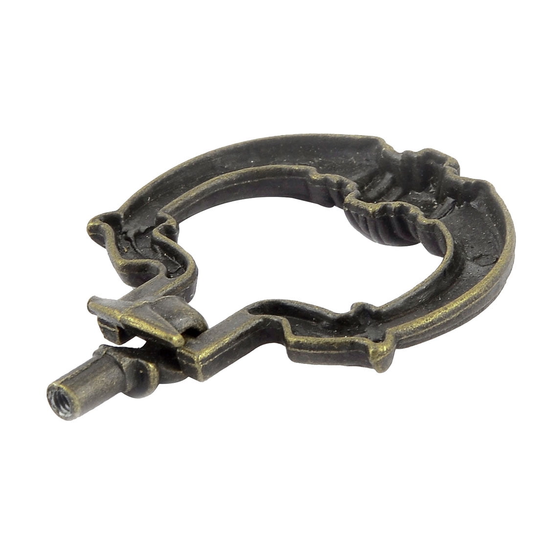 Unique Bargains Metal Cabinet Drawer Door Retro Ring Shape Pull Handle Bronze Tone