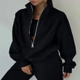 thumbnail image 2 of LYMAYTER Sweatsuit Sets for Women Cozy Fleece Jogger Set Thermal Zipper Pullover & Pants Sets XS-5XL, 2 of 8