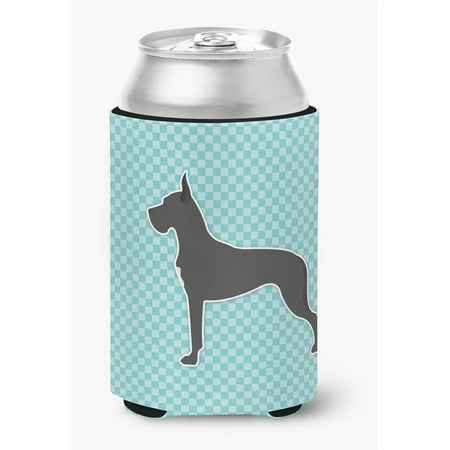 

Great Dane Checkerboard Blue Can or Bottle Hugger