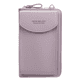 thumbnail image 1 of Cartera de cuero Bolso de hombro de cuero de PU Monedero Bolso bandolera Cartera Bolsa de almacenamiento de tarjetas de dinero, Morado claro Kearding AP001028-12, 1 of 7