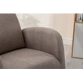 thumbnail image 6 of Rocking Chair Nursery with Side Pocket, Upholstered Glider Chair with High Back and Wood Legs, Accent Armchair for Living Room Bedroom, Dark Grey, 6 of 8