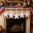 thumbnail image 4 of erdimoy 4.7" Patriotic Star Ornaments, Red White Blue Fabric Stars for 4th of July, Independence Day Garland & Home Decor, 4 of 6