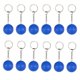 thumbnail image 3 of 12 piezas llavero colgante juguete bola metal bolsa colgante Azul jinwen, 3 of 8