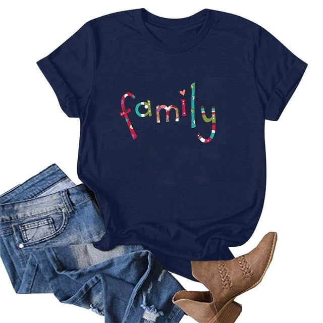 Blouse à Manches Courtes Imprimée Mode pour Femmes, T-Shirt Amusant à Col Rond