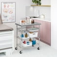 thumbnail image 4 of Seville Classics Stainless Steel Kitchen Cart, 4 of 10