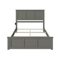 thumbnail image 4 of AFI Madison King Solid Wood Foundation Bed Frame with Matching Footboard, Grey, 4 of 6