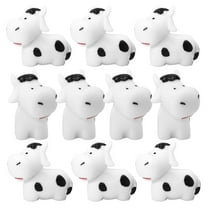 WHAMVOX  10 Pcs Cow Cake Decorations Tiny Cows Topper Miniature Garden