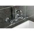 thumbnail image 4 of Kingston Brass KS2441AL Heritage Double-Handle Wall-Mount Bridge Kitchen Faucet, Polished Chrome, 4 of 7