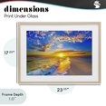 thumbnail image 4 of Stupell Industries Coastal Golden Sunset Beach Blue Sky Birch Framed Print Under Glass, 23 x 17, by Eszra Tanner, 4 of 8