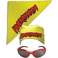 thumbnail image 2 of Hulk Hogan Hulkamania Bandana Sunglasses Costume -Yellow-Red, 2 of 5