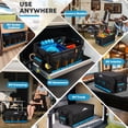 thumbnail image 6 of Kohree 74L Car Trunk Organizer with Lid, Heavy Duty Foldable Garage Tool Storage Box Collapsible Storage Bin for SUV Truck RV Home Camping, Blue, 6 of 9
