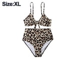 thumbnail image 2 of Conjunto de bikini de guepardo para mujer, traje de baño de corte alto con lazo ajustable, traje de baño de dos piezas, 2 of 5