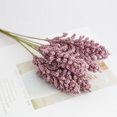 thumbnail image 2 of Advancent 6/10 Uds. Flor Artificial, decoración de plantas de cereales, fiesta de boda, ceremonia, hoja de PVC, decoración de plantas para el Flores artificiales púrpura, 2 of 6