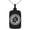 Black, variant on Stainless Steel Earth Element Rune Engraved Small Rectangle Dog Tag Charm Pendant Necklace