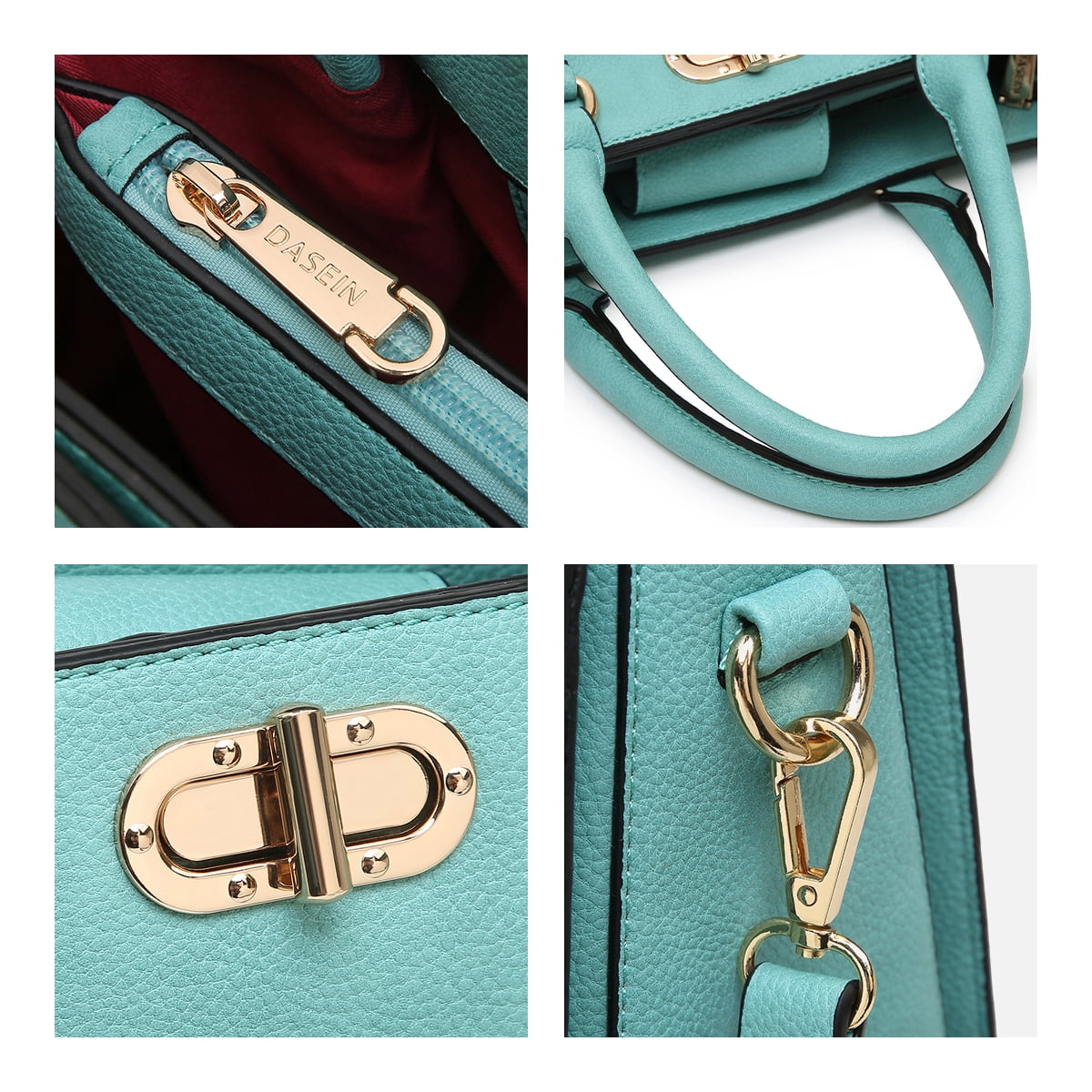 Dasein Women Handbags Fashion Satchel Purses Top Handle Tote Work Bags Shoulder Bags with Matching Clutch