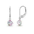 thumbnail image 1 of Cupcake Dangle Kids / Girls Earrings Lever Back - Sterling Silver, 1 of 6