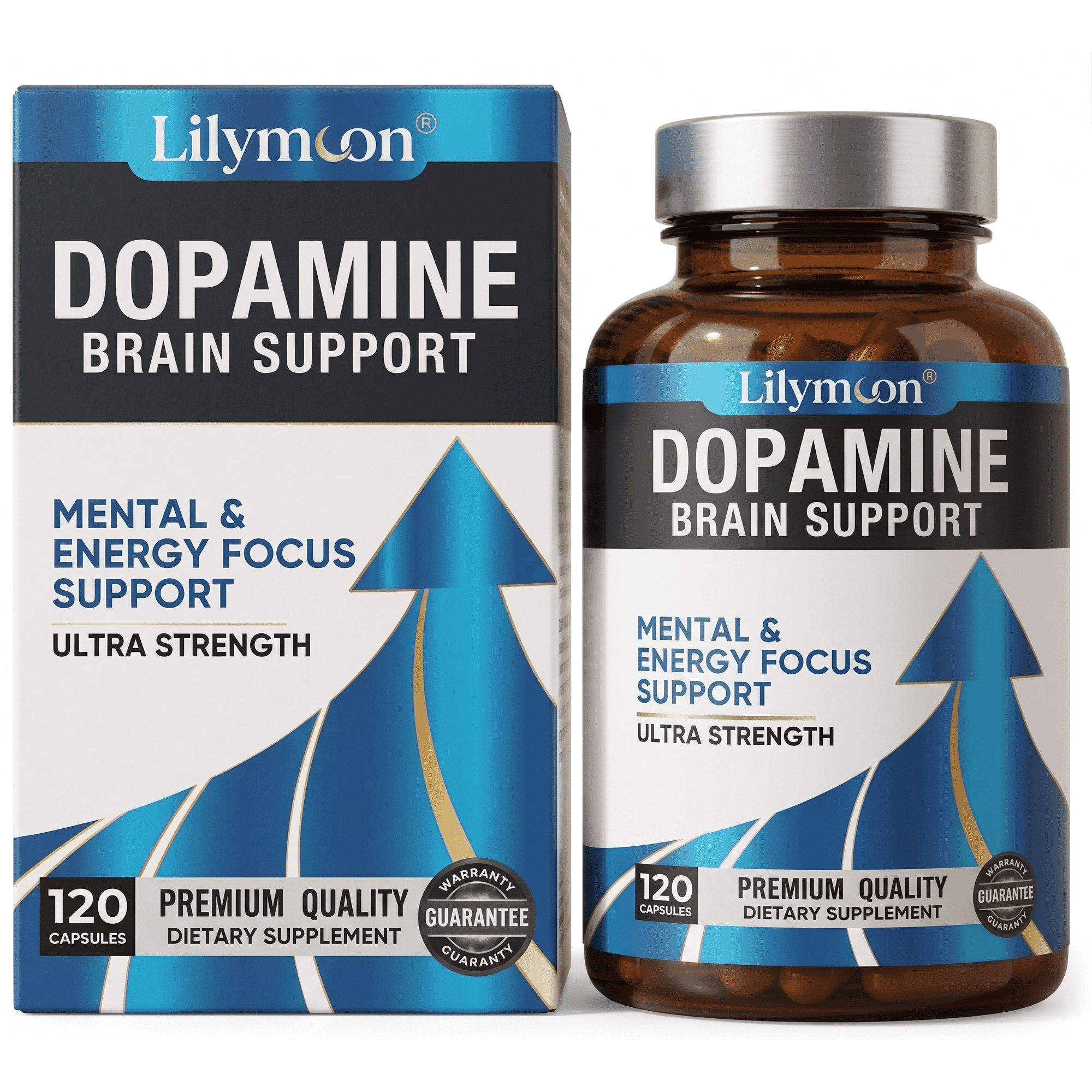 Lilymoon Dopamine Supplements for Mental Clarity and Brain Support, 120 Count
