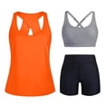 thumbnail image 2 of Ahdbta Women 3 Piece Tankini Swimsuits Athletic Bathing Suits Swim Tank Top with Boy Shorts and Bra Modest Swimwear, 2 of 5