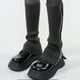 thumbnail image 5 of Relleno de medias de lana para otoño e invierno, cubierta larga para tobillo JK, Color sólido cálido, funda para botas apiladas con cremallera de cien tejidos, 5 of 5