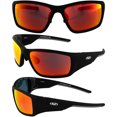 thumbnail image 5 of Global Vision Lunettes Mousse Cinétique Rembourrées Lunettes de Sécurité Moto Soft Touch Montures Noires avec Verres Miroirs Rouges G-Tech, 5 of 5