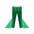 thumbnail image 6 of Aislor Mens Mermaid Pants Metallic Shiny Fishscale Print Leggings King of The Seas Halloween Cosplay Green S, 6 of 7