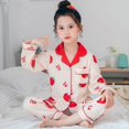 thumbnail image 1 of Pijamas de algodón de manga larga para niños y niñas, ropa de dormir de primavera 2020, conjunto de ropa de dormir de Navidad para otoño, 1 of 2