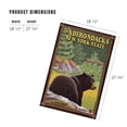 thumbnail image 3 of Lantern Press 1000 Piece Jigsaw Puzzle, The Adirondacks, New York, Black Bear in Forest, 3 of 5