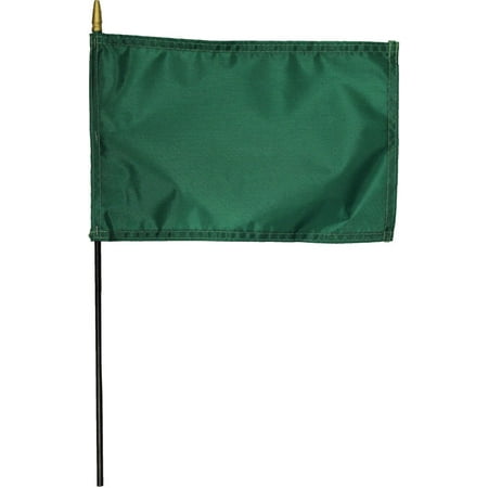 Green - 8" x 12" Solid Color Stick Flag (Irish Green)