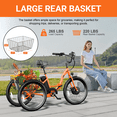 thumbnail image 6 of Ancheer 24" Folding Electric Tricycle,Peak 500W 3-Wheel Electric Bike For Adults,48V/499Wh Removable Battery UL2849 Certified,15.5Mph Step-Thru E-trike,Cargo Motorized Tricycle, 6 of 13