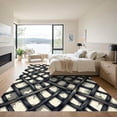 thumbnail image 3 of ODIKA 5'x7' Machine Washable Non-Slip Area Rug, Geometric Charcoal Gray High Traffic Rug, Gray, 1009913, 3 of 7