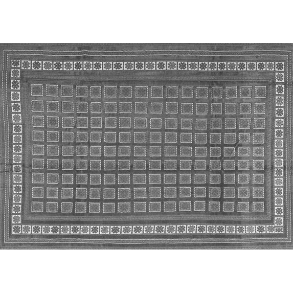 Ahgly Company Indoor Rectangle Southwestern Gray Country Area Rugs, 2' x 4'